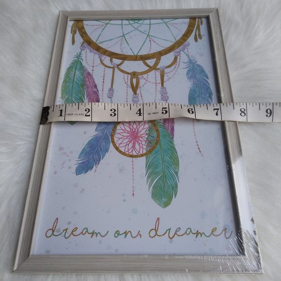 New! Dream On Dreamer Glass Frame Home Decor 1 pc - Picture 4 of 5